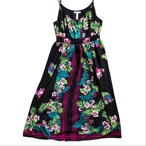 Old Navy Tropical Print Maternity Midi Dress Size Small